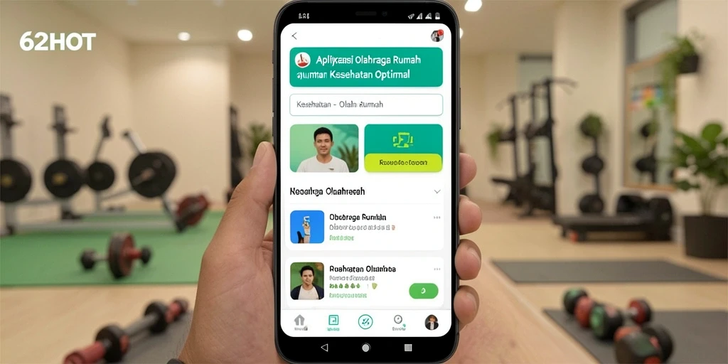 Antarmuka user-friendly dari aplikasi Olahraga Rumah 62HOT.