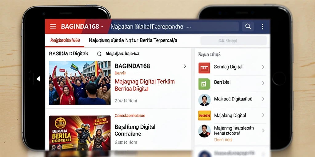 Tampilan antarmuka aplikasi Majalah Digital BAGINDA168 yang menarik.