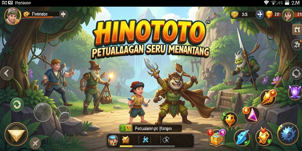 Antarmuka permulaan HINOTOTO yang memukau dan petualangan mendebarkan.