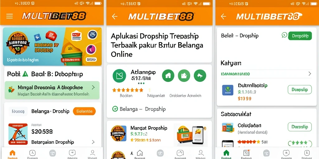 Antarmuka pengguna MULTIBET88 untuk belanja Dropship yang intuitif.