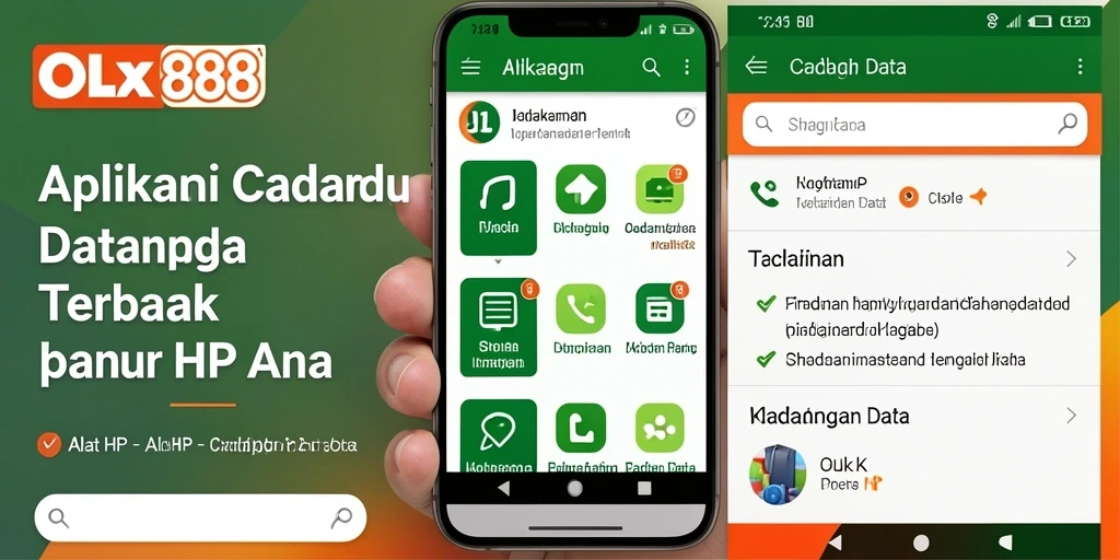 Antarmuka OLX888 yang sederhana dan fungsional untuk Cadangan Data.