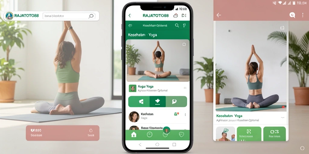 Antarmuka bersih dan fungsional dari aplikasi RAJATOTO88 untuk yoga.