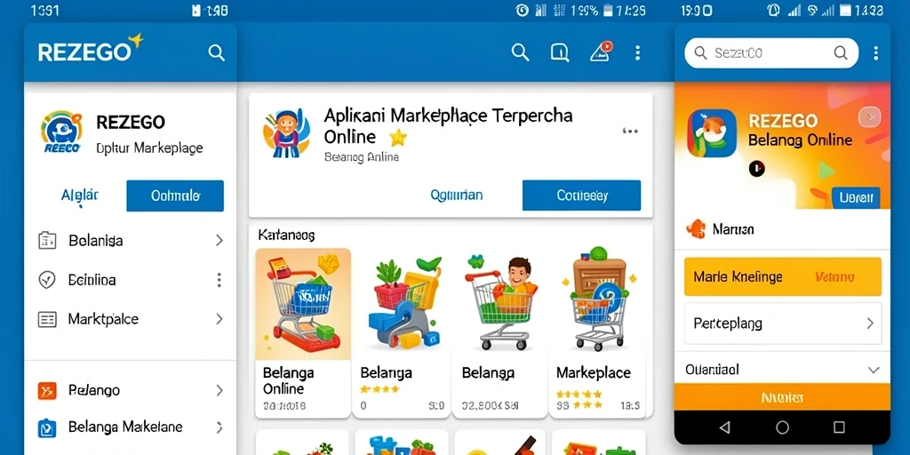 Tampilan antarmuka REZEGO yang ramah pengguna untuk belanja online.