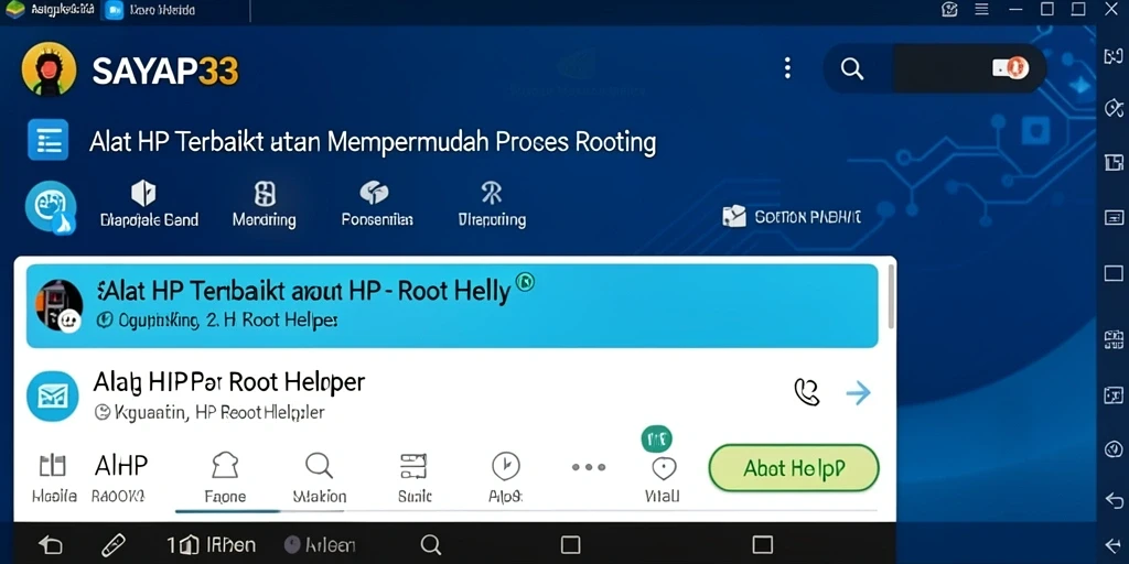 Screenshot utama SAYAP33 menampilkan antarmuka pengguna yang mudah digunakan.