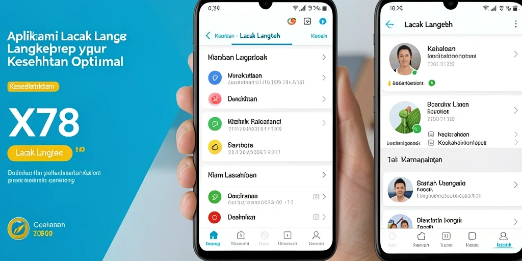 Antarmuka pengguna aplikasi Lacak Langkah X78 yang informatif.